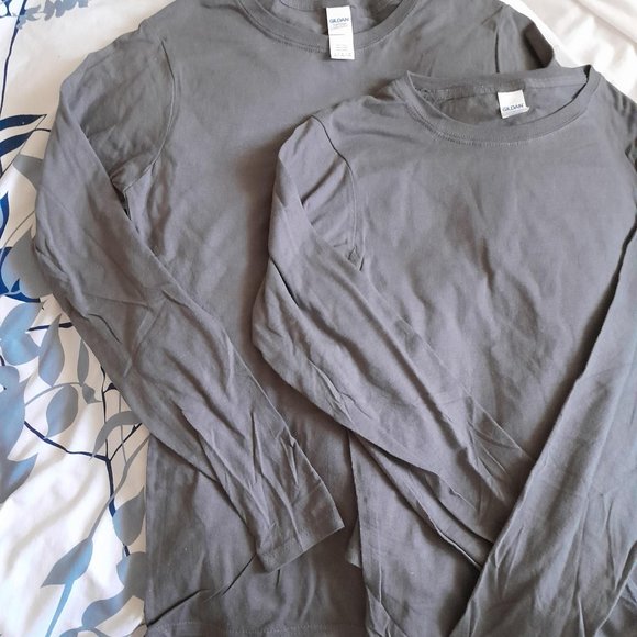 T-Shirt grey Gildan, long sleeves - Picture 8 of 8